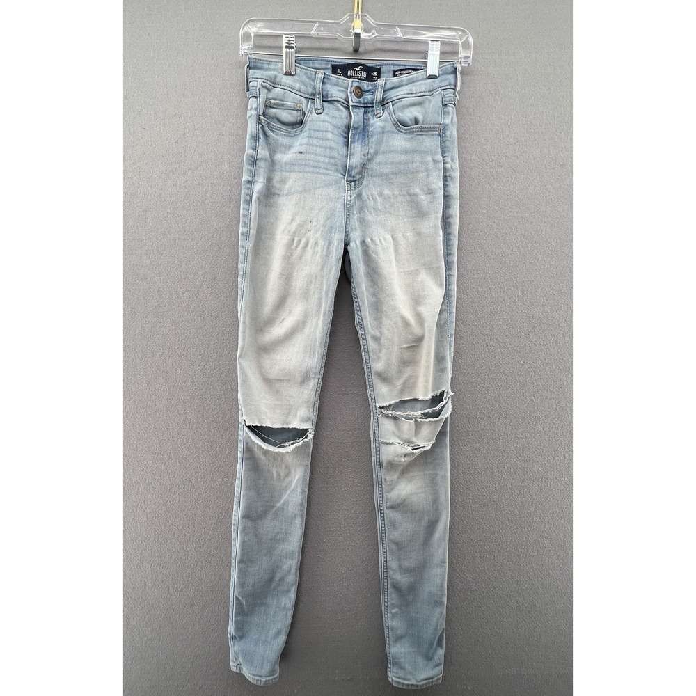 Hollister Super Skinny Classic Stretch High-Rise Distressed Jeans Size W25/L32